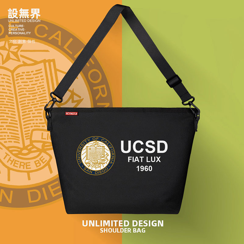 加州大学圣迭戈分校ucsd单肩包休闲包包定制斜挎包男女包设 无界