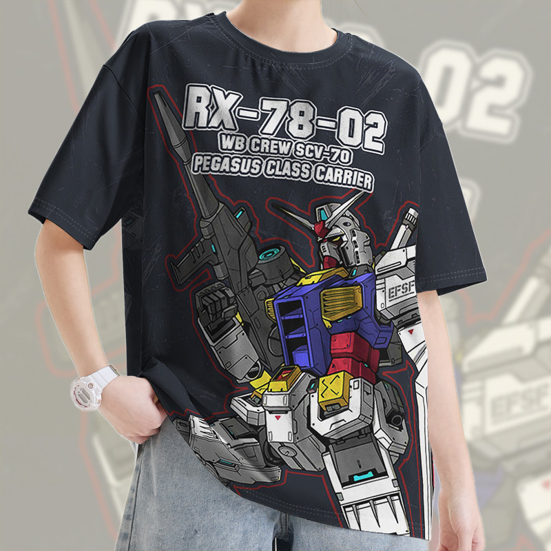 高达RX-78系列2号机动战士敢达炫酷速干T恤男女潮衣服0010设 无界