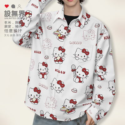 日系Hello凯蒂可爱猫咪衬衫外套