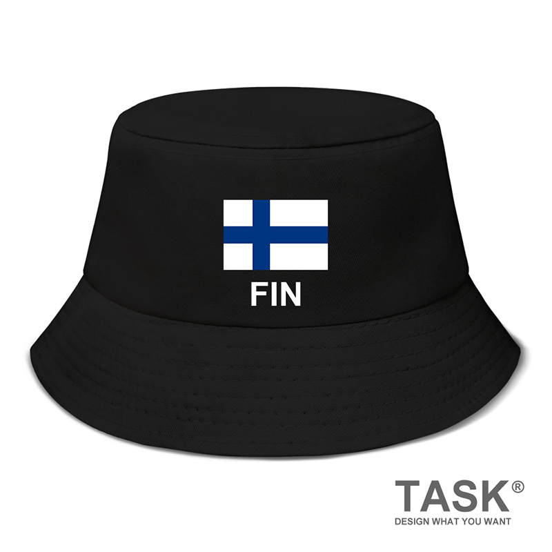 芬兰finland休闲潮渔夫帽男女太阳帽新款帽子学生防晒帽夏设 无界