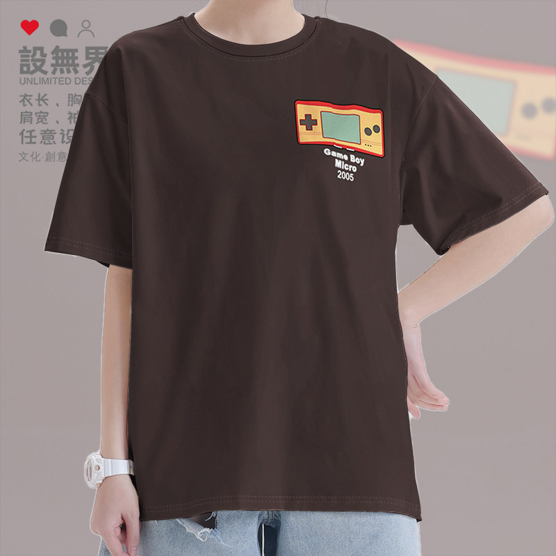 任天堂Micro游戏机小GAME BOY怀旧纯棉短袖T恤男女上衣夏设 无界