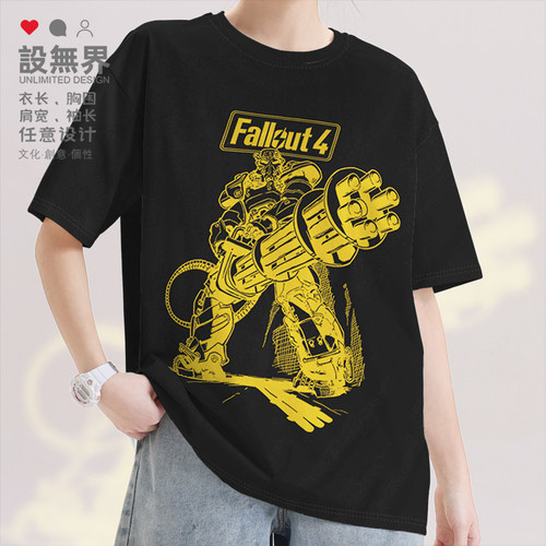 辐射4游戏Fallout4联名短袖T恤