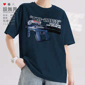 T恤男女衣服夏0010设 赛博朋克智能武器TKI 20信玄轻机枪短袖 无界