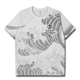 神奈川冲浪里元祖高达联邦经典速干T恤男女日系复古上衣夏设 无界