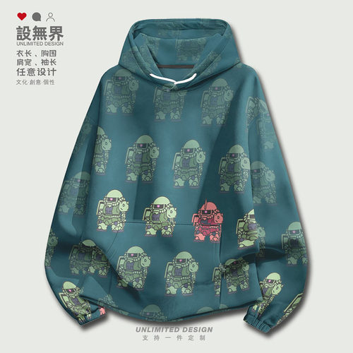 卡通扎古机器人机动战士高达卫衣
