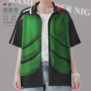 0018设 骑士系列3D铠甲2号有趣创意设计短袖 女装 男装 无界 衬衫