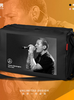 林肯公园贝宁顿LINKIN PARK演唱海报周边健身包潮流运动包设 无界