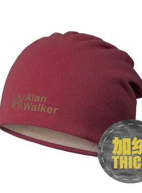 艾兰沃克AlanWalker防风加绒堆堆帽男女围脖头巾冬INS潮帽设 无界