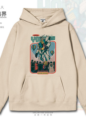 机动战士元祖高达RX-78白色恶魔复古潮流连帽卫衣男女帽衫设 无界