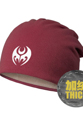 骑士Kiva红渡包头防风睡加绒堆堆帽子男女围脖头巾冬设 无界