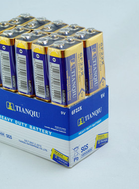 正品天球9v电池6F22X麦克风无线话筒万用表遥控器用一盒10节包邮