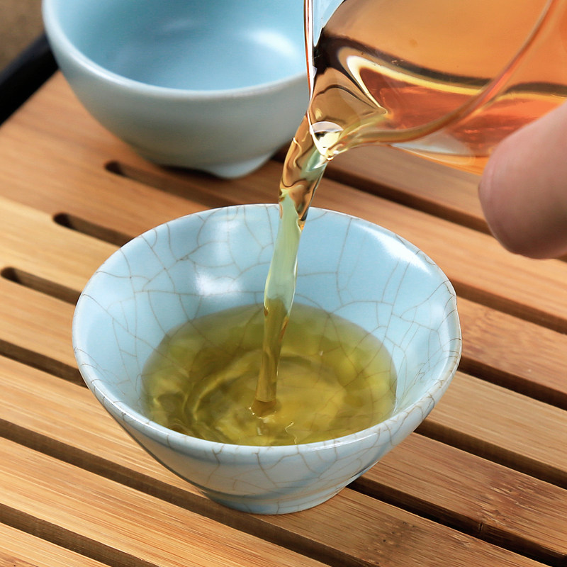 汉陶张生汝窑茶杯陶瓷单个官窑建盏茶盏品茗杯主人杯单杯可养开片_虎窝淘