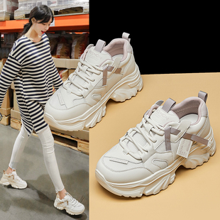 老爹鞋女鞋冬季2025新款百搭小白鞋运动鞋透气网面女款软底不累脚