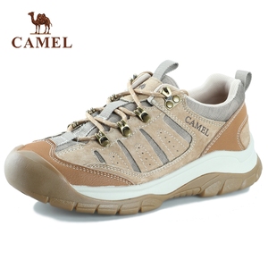 骆驼女鞋春款户外运动休闲鞋轻便防滑耐磨徒步鞋圆头软底商场同款