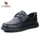 2023年秋季 新款 商务休闲鞋 骆驼男鞋 软底软面羊皮圆头透系带皮鞋