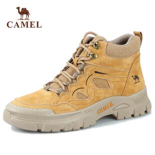 骆驼男鞋秋季新款户外休闲轻质软底潮鞋高邦工装靴马丁靴商场同款