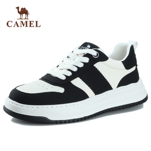 骆驼男鞋秋季新款复古休闲鞋时尚运动板鞋圆头潮鞋牛皮商场同款