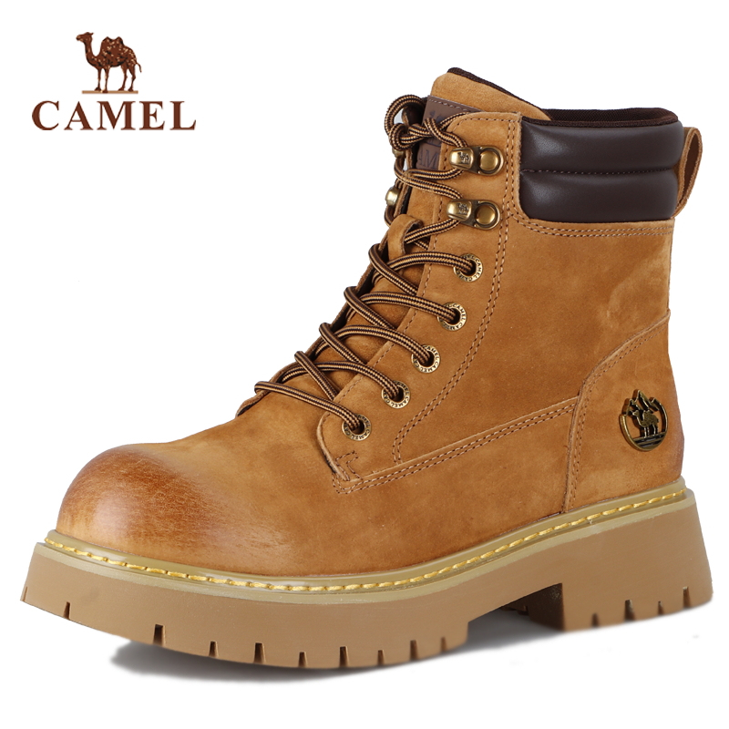 骆驼女鞋秋季新款户外休闲马丁靴