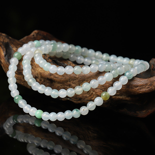 老料蓝水翡翠项链天然无优化破执价结缘 20年老仓年终检真漏