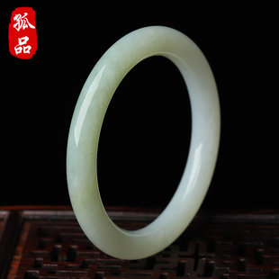 俄料翠青和田玉手镯女款 青山凝碧 亲宝水晶饰品镯子礼物 孤品