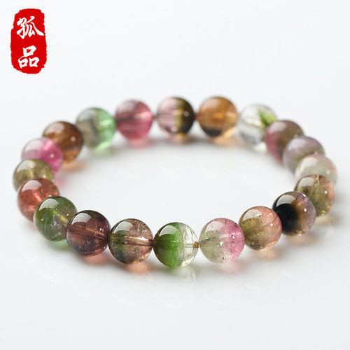 亲宝水晶大规格冰种西瓜碧玺手链