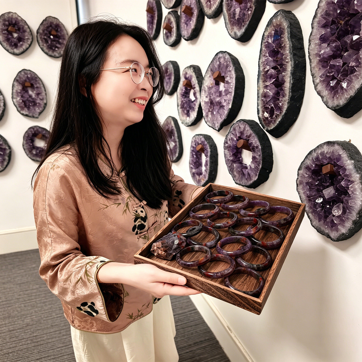 【老货托付】珍藏稀缺老料天然收藏级四色极光23手镯直播