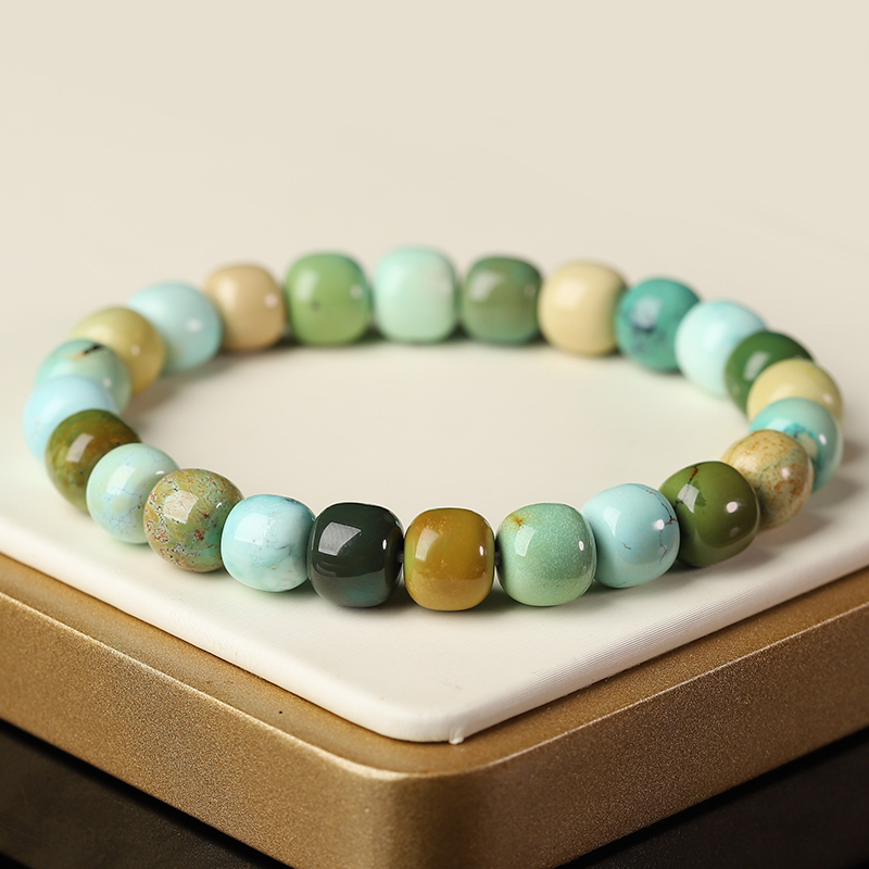 亲宝水晶多彩高瓷绿松石手链