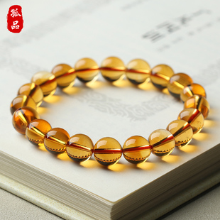 金瓤溢蜜·纯净体宝石橙黄水晶手串手链亲宝水晶饰品礼物 孤品