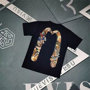 福神短袖男士潮牌2026新款锦鲤大M印花纯棉圆领百搭时尚休闲T恤女