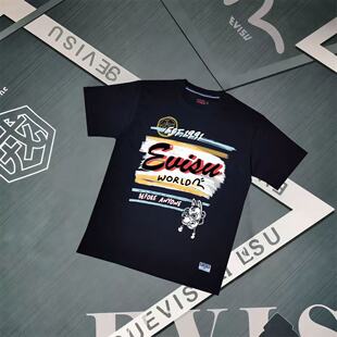 福神短袖男士 2026新款海鸥字母印花图案纯棉潮流百搭休闲T恤女