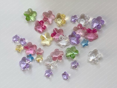 施家钻华子钻4744透底梅花美甲钻