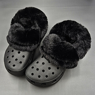crocs洞洞鞋 套 高级加绒超厚长毛内胆配件秋冬季 可拆卸拆洗保暖鞋