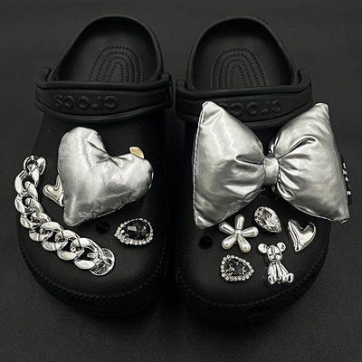 洞洞鞋配饰套装鞋花蝴蝶结爱心扣