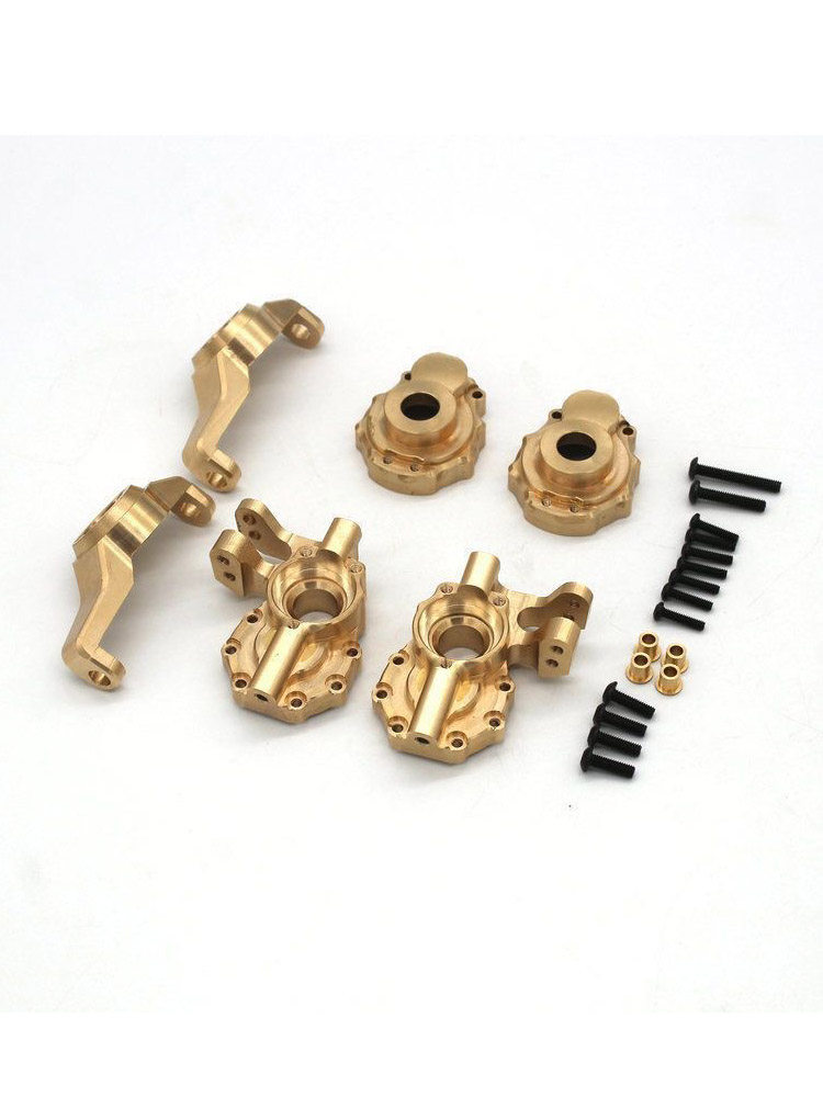 황보 포드 치열한 말 랭글러 원격 제어 자동차 차동 잠금 장치 수정 액세서리 등산 자동차 오프로드 차량 황동 스티어링 기어