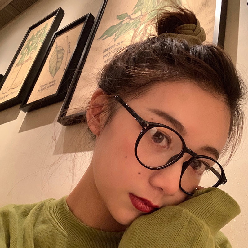 复古仙女蓝光素颜显椭圆学生框架