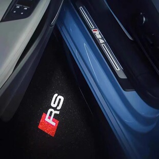 奥迪S RS 镭射迎宾灯照地灯 门灯原厂原装