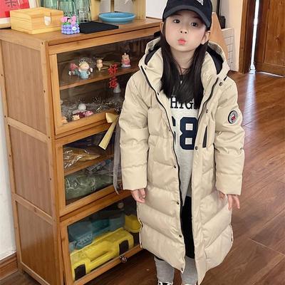 过膝长款加厚儿童羽绒服