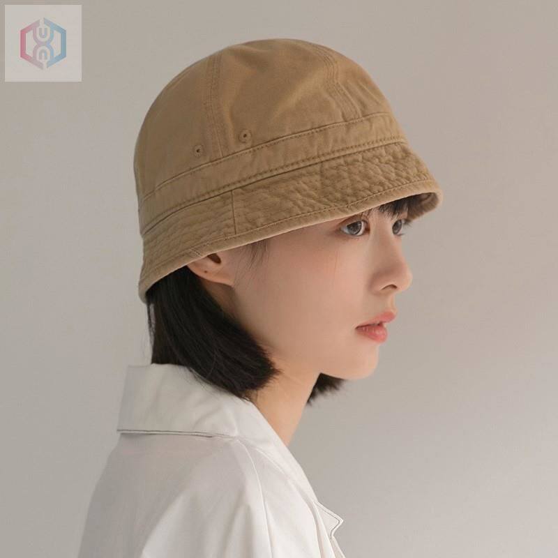 帽子2023年爆款韩国原宿水洗纯棉渔夫女日系小众短檐水桶帽风盆帽