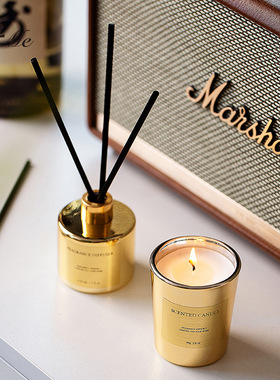 BYME电镀双色香氛香薰礼盒蜡烛套装结婚伴手礼生日礼物七夕节礼物