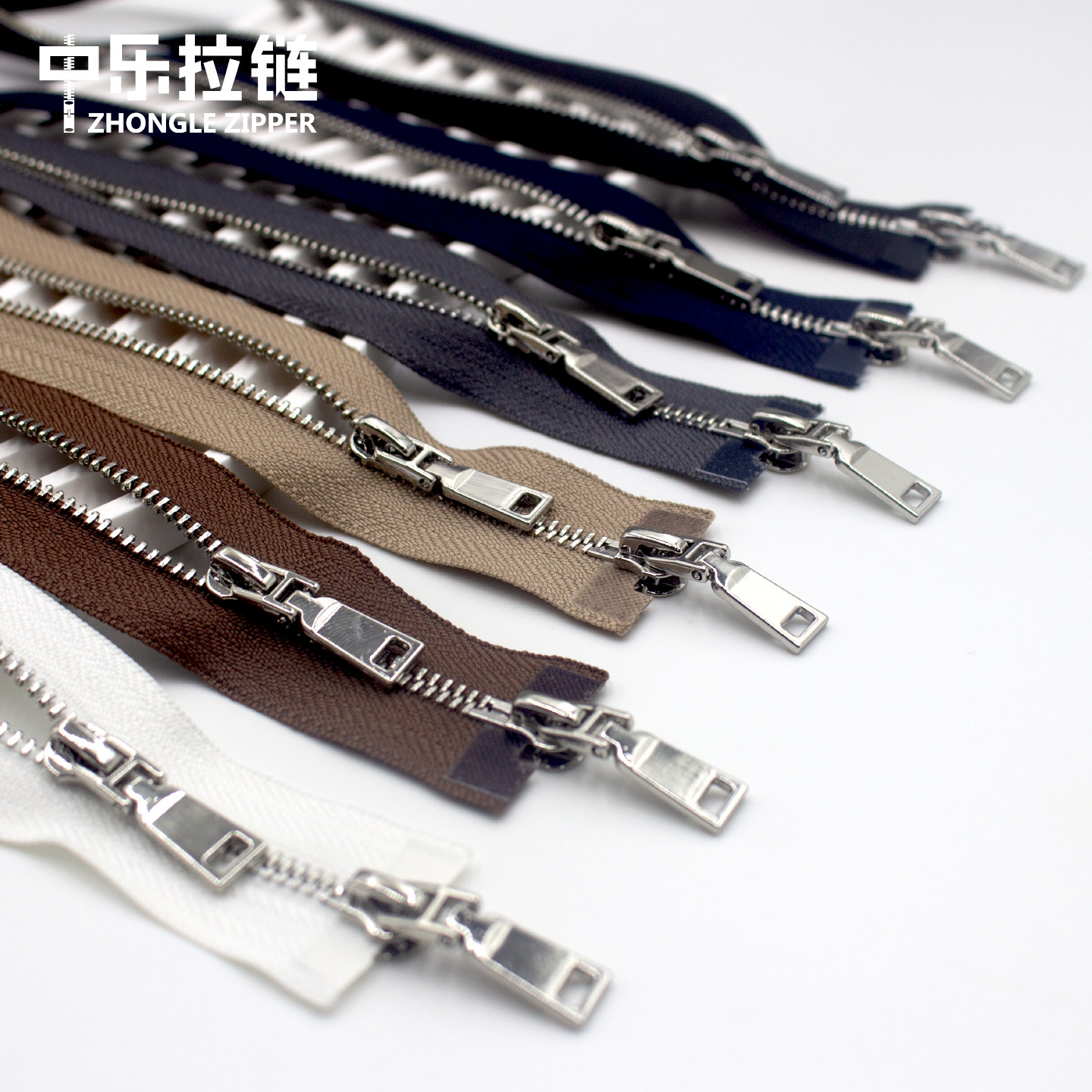 三号服装双开拉链3号金属双头拉链毛衣上下拉链羽绒服外套拉链DIY图片