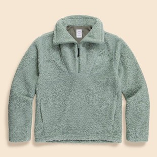 纯元 兄弟25秋冬保暖厚实羊羔毛半拉链立领毛绒卫衣 日本原单布克