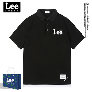Lee Dorga夏季Polo衫男士短袖t恤男款潮牌上衣服2023新款男装半袖