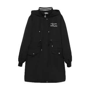 秋冬装中长款收腰风衣女2025新款韩版高中学生宽松加大码外套胖MM