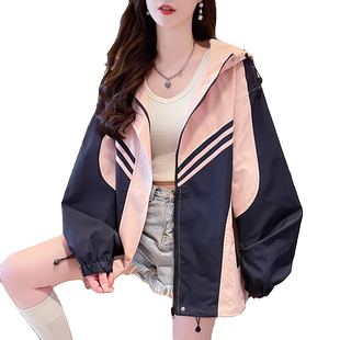 学院风冲锋衣外套少女春秋2026新款初中高中学生潮流运动工装风衣