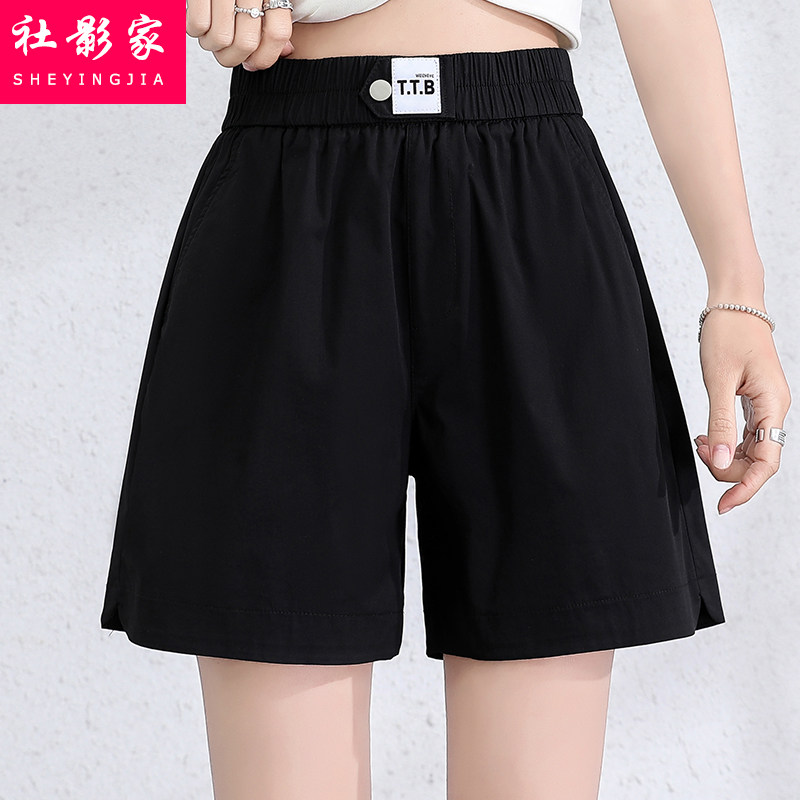 宽松薄款运动速干短裤少女初中高中学生夏款新款显瘦阔腿五分裤子