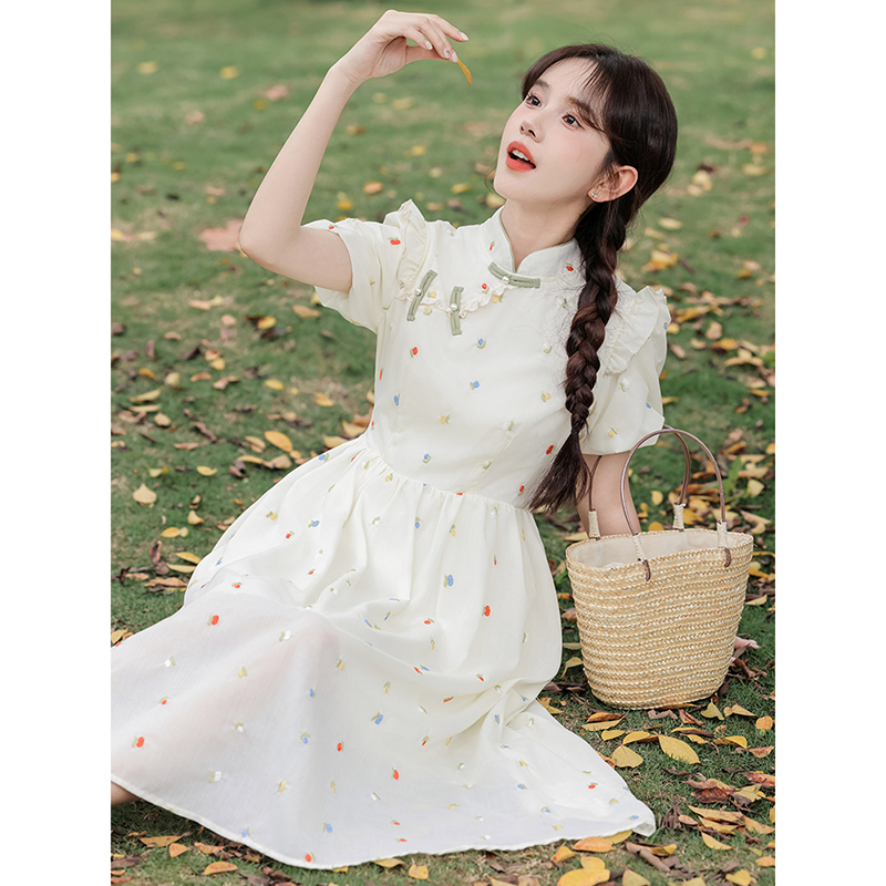 新中式改良汉服连衣裙少女