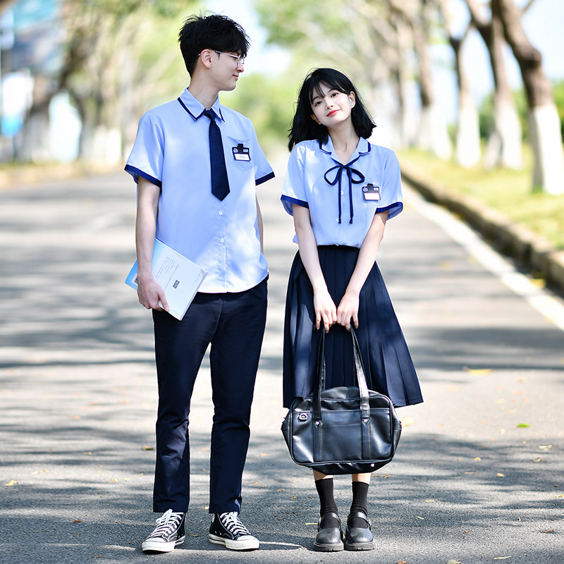 学院风套装男女夏季2025新款班服图片