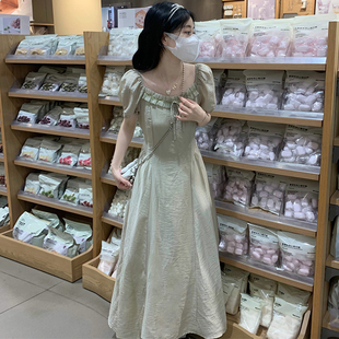初高中學(xué)生氣質(zhì)修身 桔梗法式 收腰顯瘦連衣裙女夏季 2025新款 茶歇裙