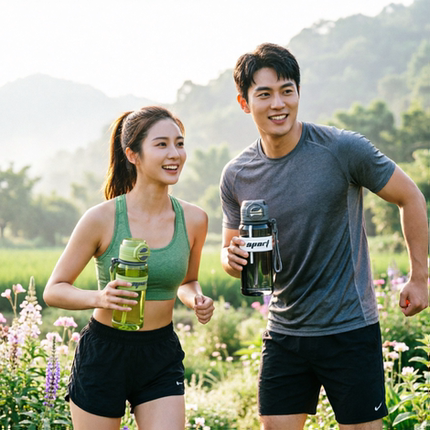 水杯PC材质800ml 2026新款高颜值夏季运动水杯 便携儿童随手杯