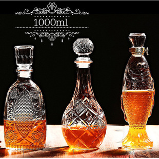 酒瓶子空瓶高颜值红酒瓶洋酒瓶批发空器密封储酒玻璃瓶家用带盖自